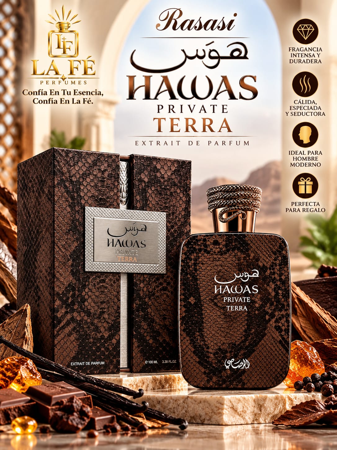 Rasasi Hawas Private Terra 100ml EXTRACTO De PARFUM Man